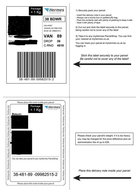 label not scanning on a myhermes parcel 